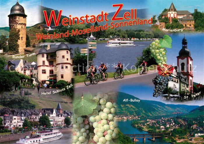 Zell Mosel Hotel Schloss Zell Ausflugsdampfer Fahrradtour St Peter Kirche Marien