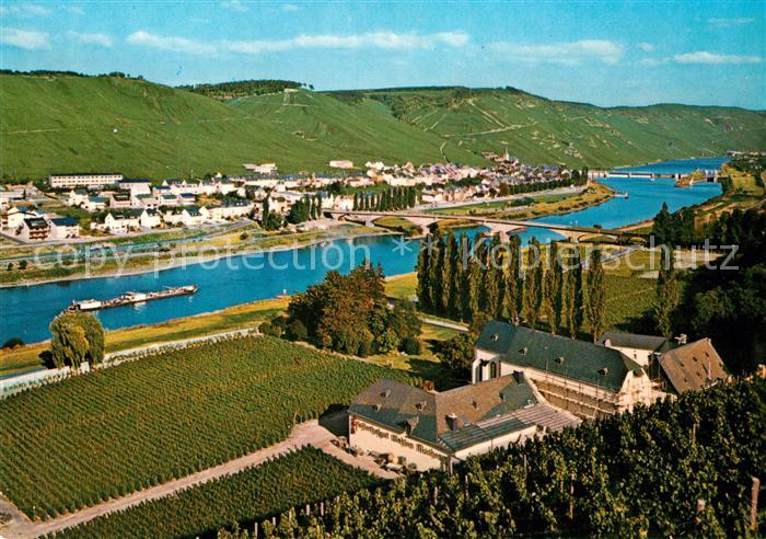 Zeltingen-Rachtig Panorama Moseltal mit Schiffsschleuse Cornely Karte Nr 7731
