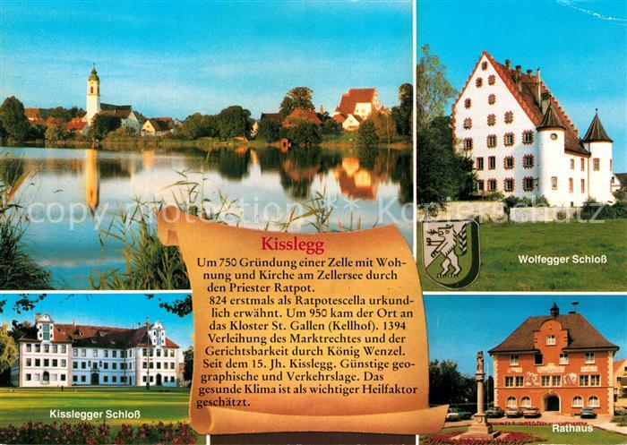 Kisslegg Partie am See Wolfegger Schloss Rathaus Kisslegger Schloss Chronik Wapp