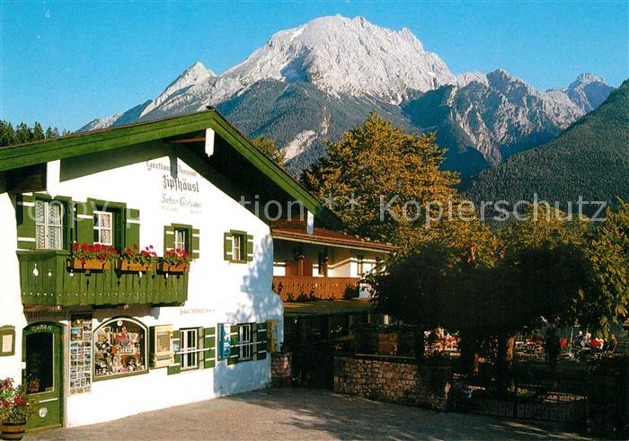 Ramsau Berchtesgaden Berggasthof Pension Zipfhaeusl genannt Sahnegletscher mit W