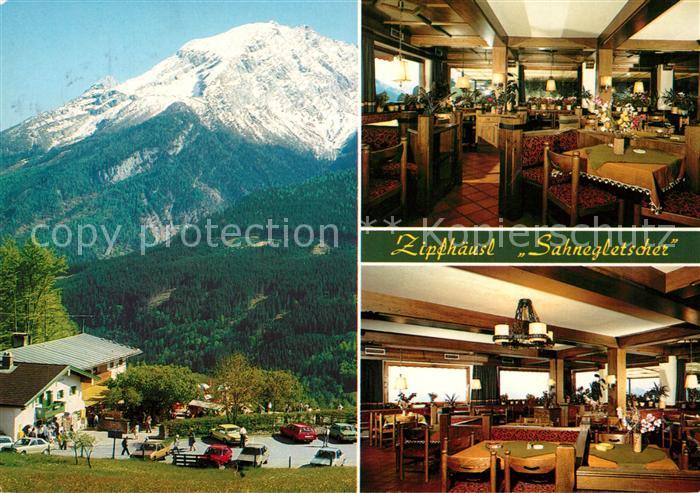 Ramsau Berchtesgaden Berggasthof Pension Zipfhaeusl genannt Sahnegletscher mit W
