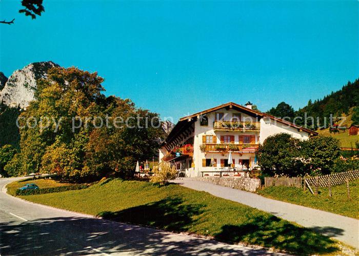 Ramsau Berchtesgaden Gasthaus Zur Hindenburglinde an der deutschen Alpenstrasse
