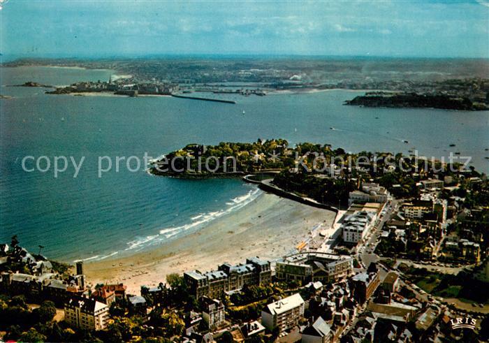 Dinard 35 Plage de l'ecluse Pointe du Moulinet et Saint Malo vue aérienne