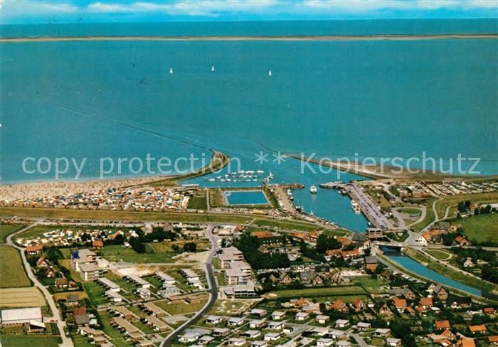 Bensersiel Hafen Fliegeraufnahme