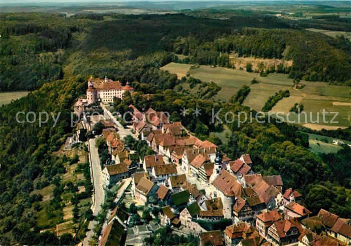 Langenburg Wuerttemberg Schloss Hohenloher Land Fliegeraufnahme
