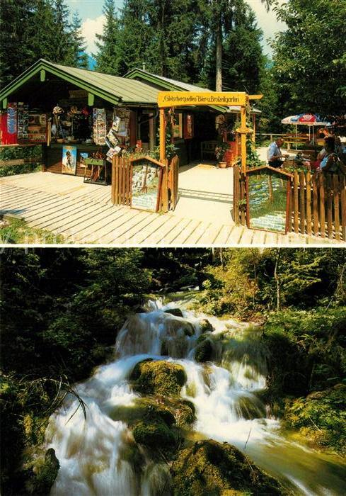 Ramsau Berchtesgaden Bier- und Brotzeitgarten Gletscherquellen Wasserfall