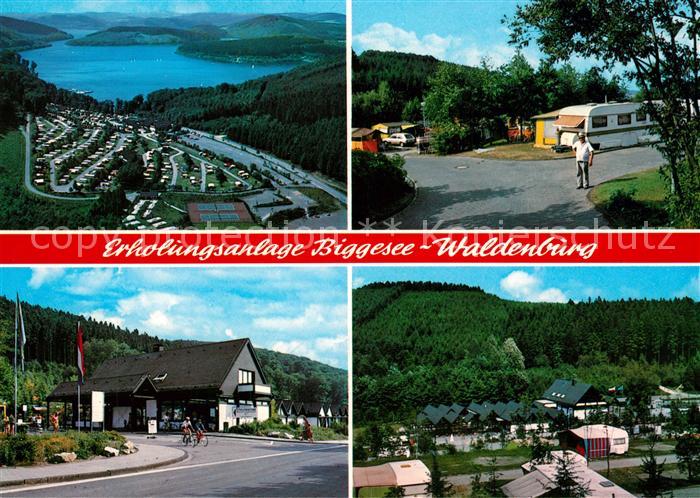 Attendorn Erholungsanlage Biggesee Waldenburg Camingplatz Fliegeraufnahme