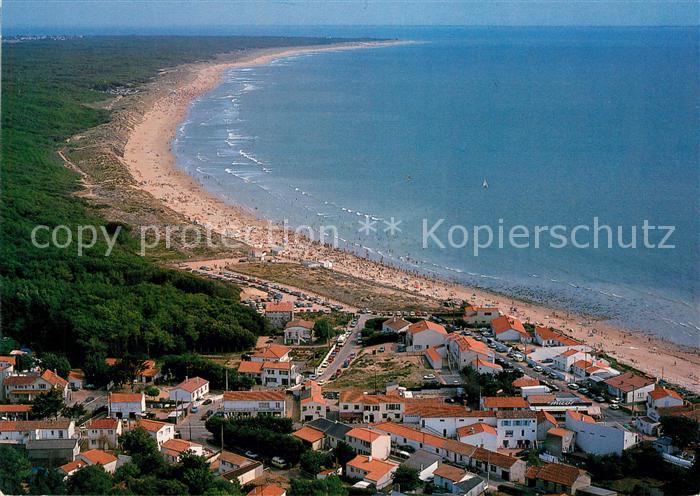 Longeville-sur-Mer Vue panoramique aérienne La plage et la foret