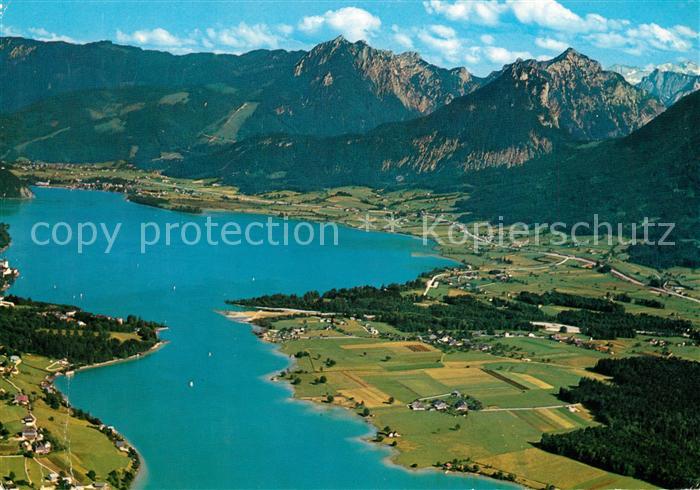 Wolfgangsee St Wolfgang Zinkenbach Gschwendt Alpenpanorama Fliegeraufnahme