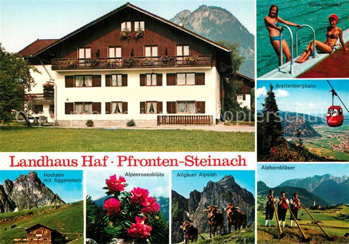 Steinach Pfronten Landhaus Haf Freibad Breitenbergbahn Alphornblaeser Allgaeuer