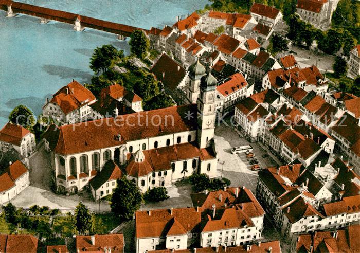 Bad Saeckingen St Fridolins Muenster Fliegeraufnahme