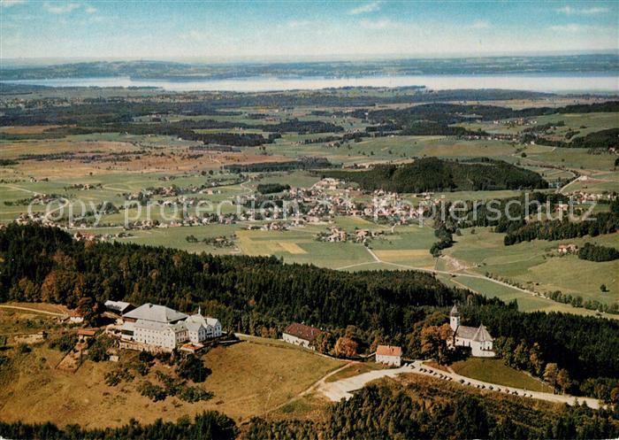Maria Eck Kloster mit Wallfahrtskirche Fliegeraufnahme