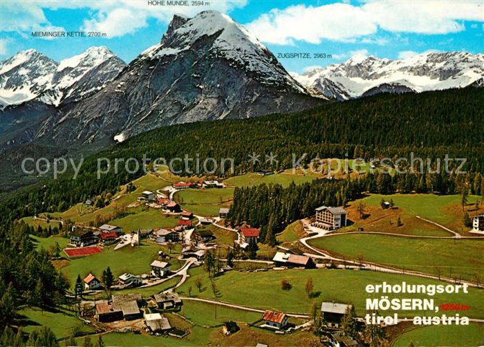 Moesern Hoehenluftkurort Wintersportplatz Alpenpanorama Fliegeraufnahme