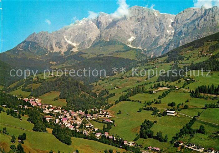 Muehlbach Hochkoenig Bergdorf am Fusse des Hochkoenigs Fliegeraufnahme