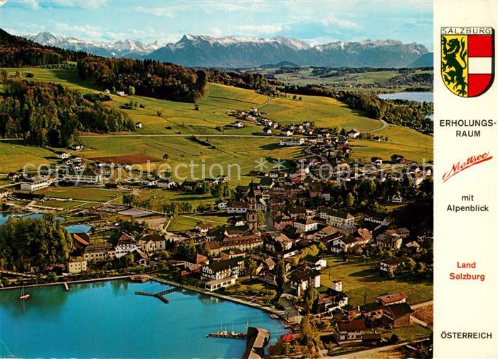 Mattsee Salzburg Obertrumersee Niedertrumersee Blick gegen Untersberg Alpenpanor