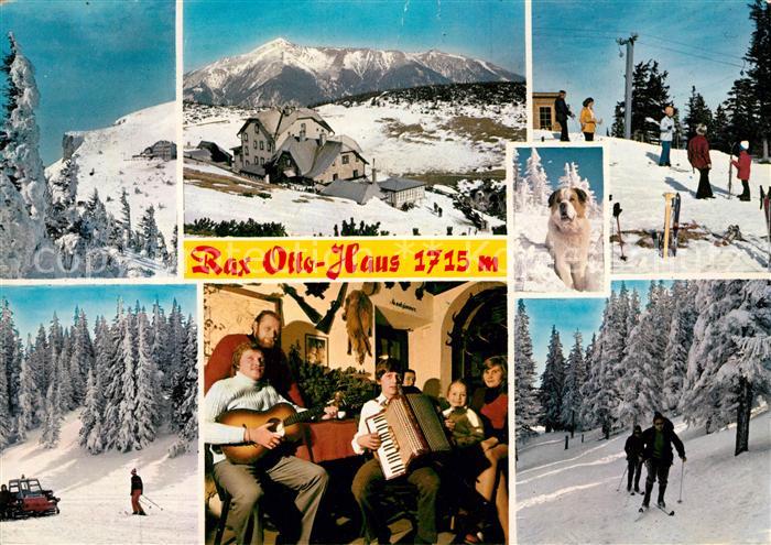 Hirschwang Rax Rax Otto Haus Berghaus Hausmusik Wintersportplatz Bernhardiner Hu