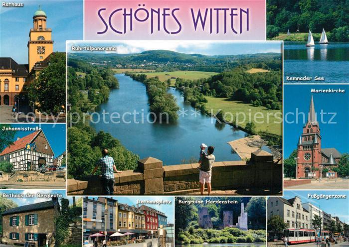 Witten Ruhr Johannisstrasse Bethaus der Bergleute Kemnader See Rathaus