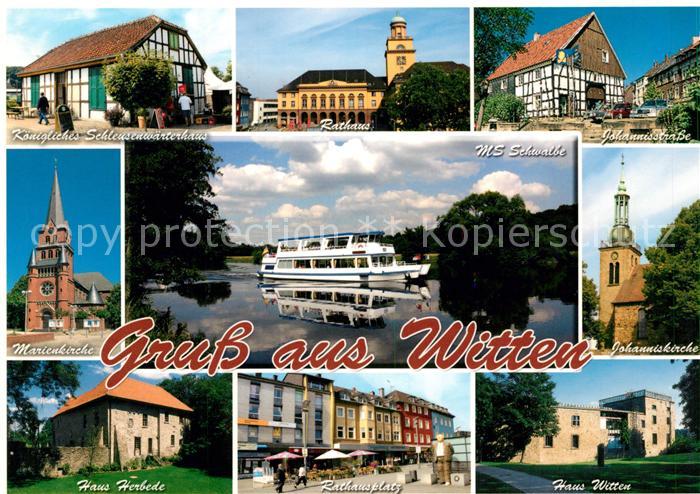 Witten Ruhr MS Schwalbe Johannisstrasse Schleusenwaerterhaus Haus Herbede