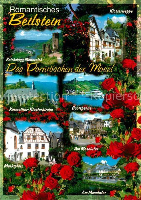 Beilstein Mosel Burg Metternich Marktplatz Moselufer Karmeliter-Klosterkirche