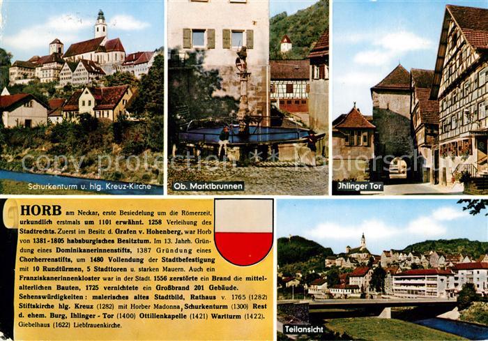 Horb Neckar Schurkenturm Kreuz-Kirche Ihlinger Tor Marktbrunnen