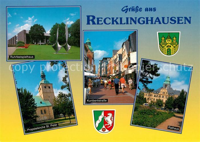 Recklinghausen Westfalen Ruhrfestspielhaus Kunibertstrasse Rathaus Kirche St. Pe
