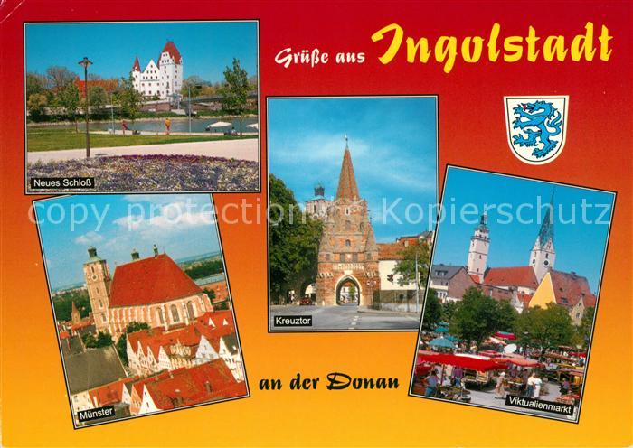 Ingolstadt Donau Neues Schloss Kreuztor Muenster Viktualienmarkt