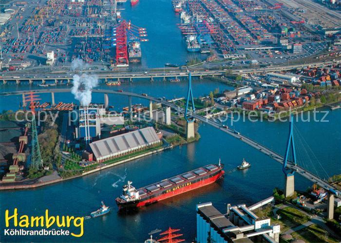 Hamburg Koehlbrandbruecke Fliegeraufnahme