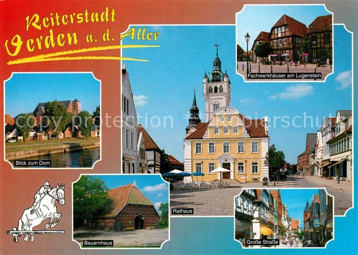 Verden Aller Fachwerkhaeuser am Lugenstein Bauernhaus Rathaus Grosse Strasse