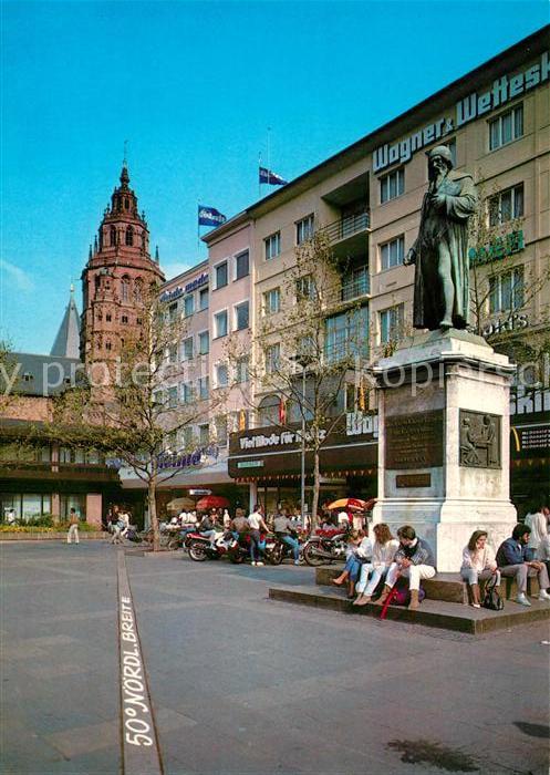 Mainz Rhein Gutenberg-Denkmal Dom