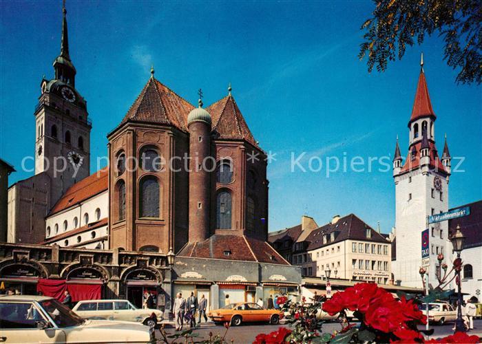 Muenchen Viktualienmarkt Alter Peter Altes Rathaus