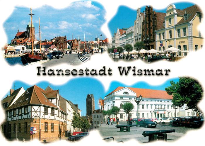 Wismar Mecklenburg Stadthafen St. Nikolai Markt Frische Grube Rathaus