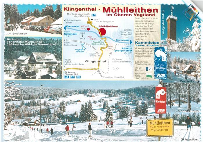 Muehlleithen Klingenthal Skistadion Ferienhotel Winselburg Loipenbruecke