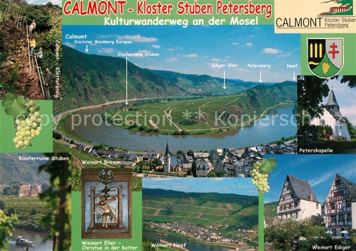 Bremm Mosel Landschaftspanorama Moselschleife Calmont Klettersteig Klosterruine