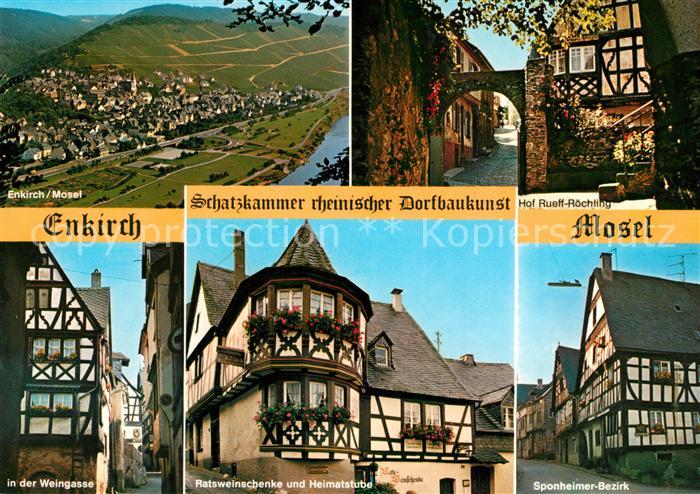 Enkirch Mosel Panorama Moseltal Weinberge Hof Rueff Roechling Altstadt Weingasse