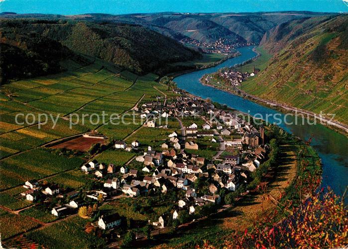 Ernst Cochem Panorama Blick ins Moseltal mit Valwig und Cochem Sehl