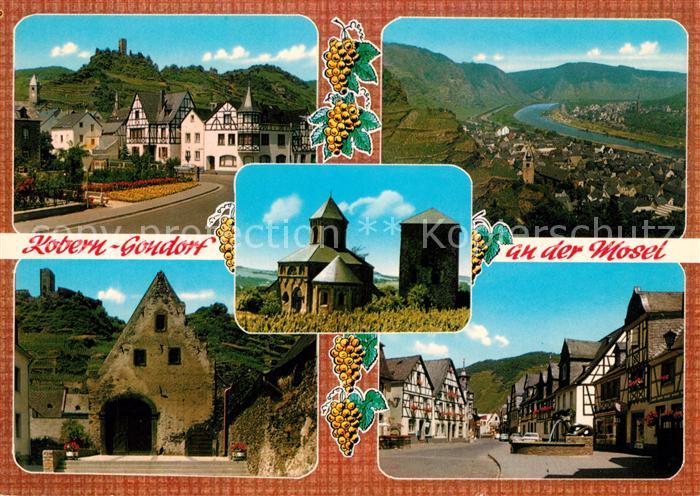 Kobern-Gondorf Teilansichten Fachwerkhaeuser Matthiaskapelle Burgruine Moseltal