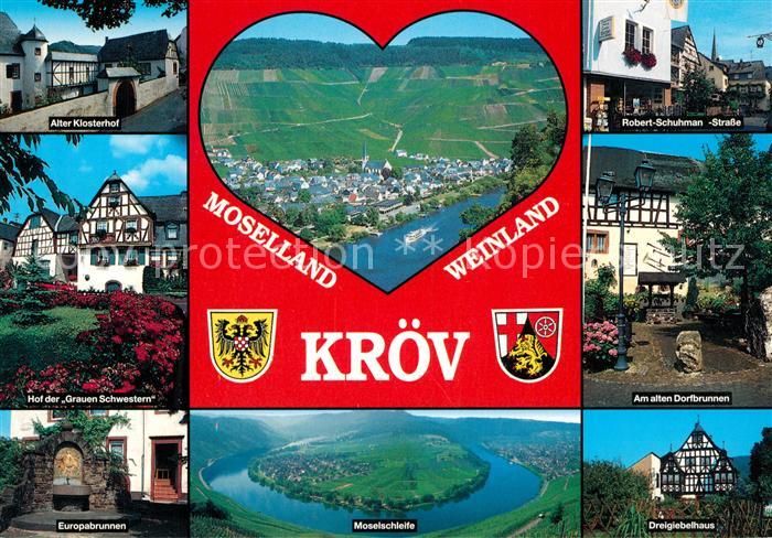 Kroev Mosel Klosterhof Hof der Grauen Schwestern Brunnen Moselschleife Herz Robe