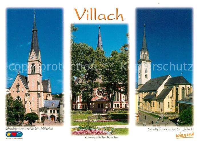 Villach Kaernten Kirchen der Stadt
