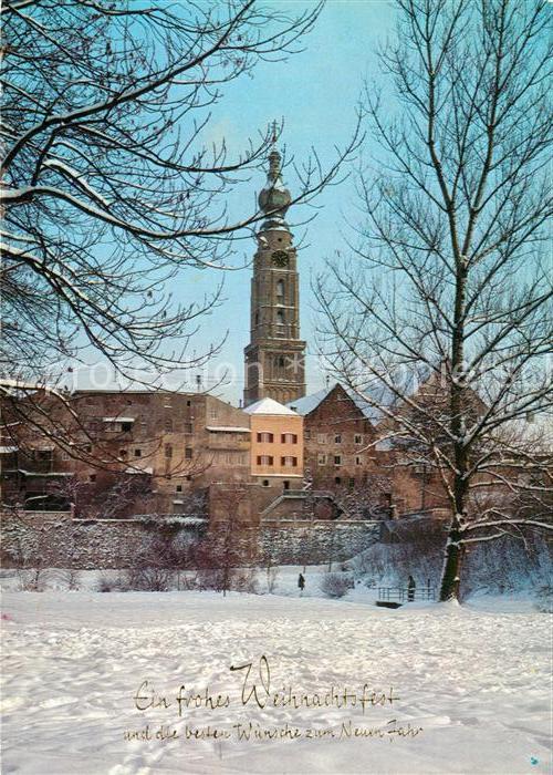 Braunau Inn Winterimpressionen Kirche Weihnachtskarte Neujahrskarte