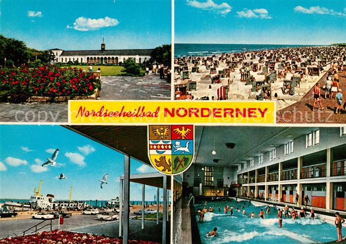 Norderney Nordseebad Kurhaus Strand Promenade Hallenwellenbad