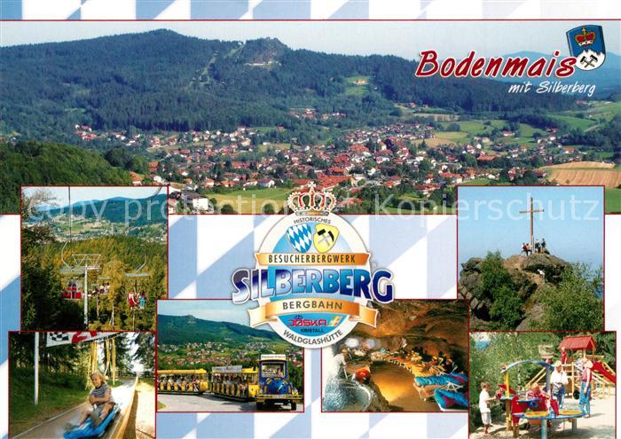 Bodenmais Stadtpanorama mit Silberberg Bayerischer Wald Sessellift Rodelbahn Tou