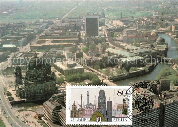 BERLIN  DE Stadtansicht von Osten 750 Jahre Berlin Stempel