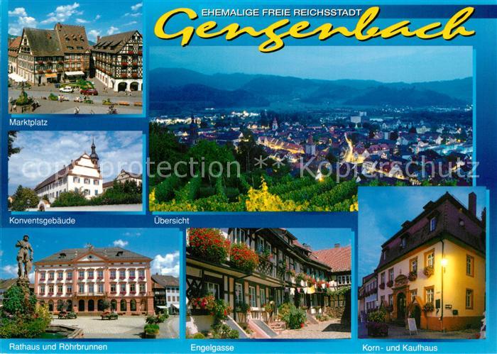 Gengenbach Marktplatz Konventsgebaeude Rathaus Roehrbrunnen Engelgasse Kornhaus