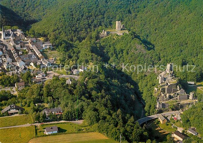 Manderscheid Eifel Oberburg Niederburg Fliegeraufnahme
