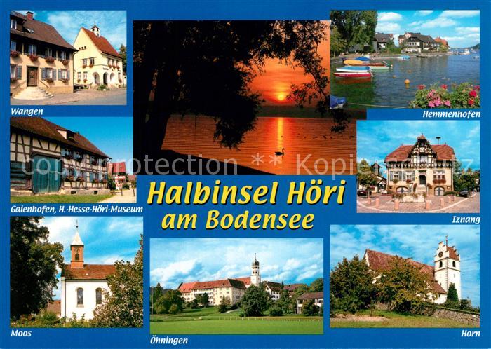 Halbinsel Hoeri Sonnenuntergang am Bodensee umliegende Gemeinden Kirchen Schloss