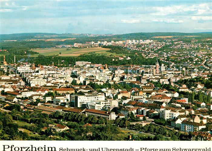 Pforzheim Panorama Blick vom Wallberg Innenstadt Buckenberg Neubaugebiet Haidach