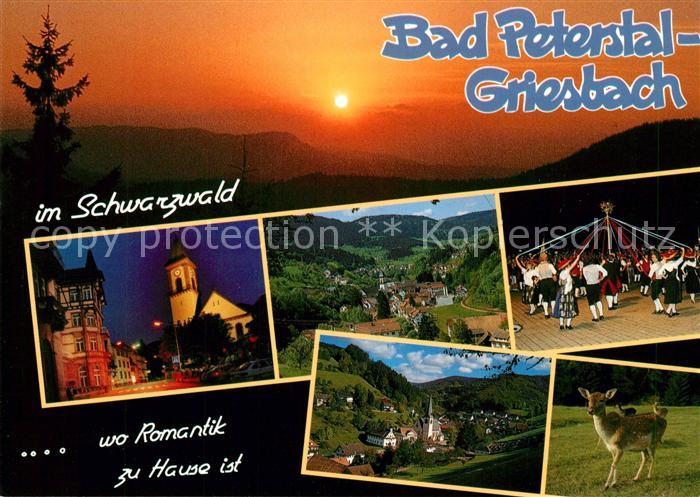 Bad Peterstal-Griesbach Innenstadt Nachtaufnahme Landschaftspanorama Schwarzwald
