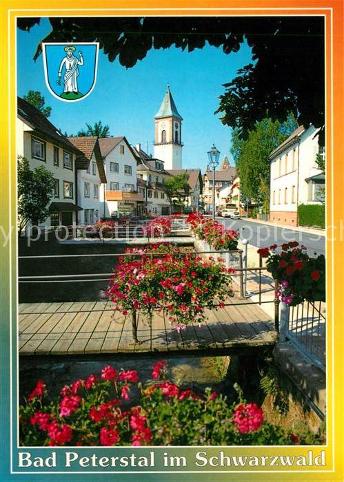Bad Peterstal-Griesbach Blick zur Kirche Peter und Paul Partie am Bach
