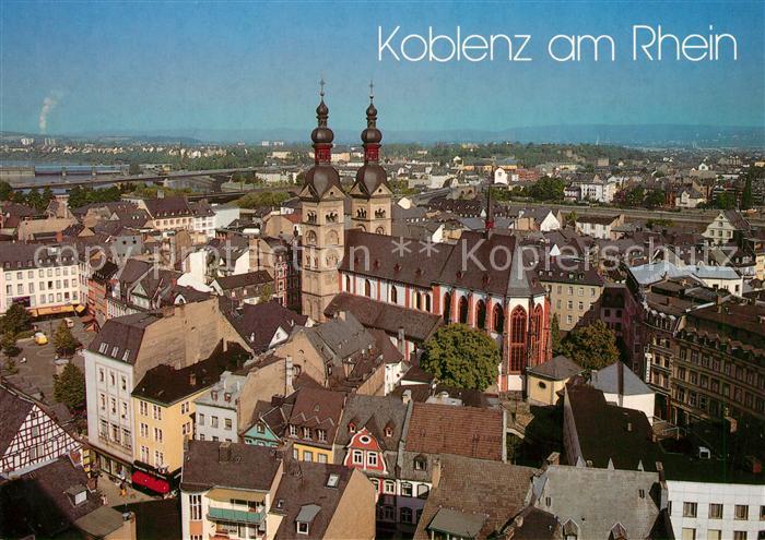 Koblenz Rhein Stadtpanorama mit Kirche