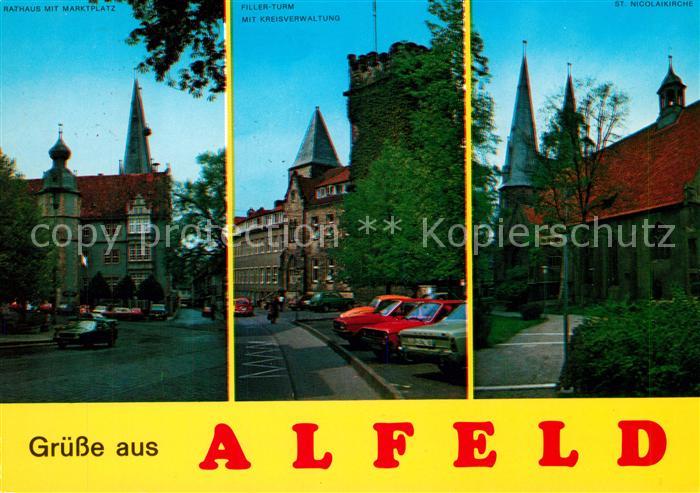 Alfeld Leine Rathaus Marktplatz Fillerturm Kreisverwaltung St Nicolaikirche